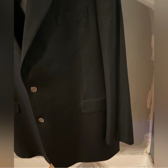 NWOT 2XL Jack Victor Collevtion Super Italian 110 worsted wool black suit jacket - Picture 8 of 12